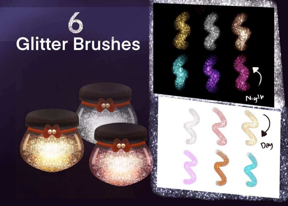 <a href="https://brushes.work/tag/design/" rel="tag">design</a>, <a href="https://brushes.work/tag/glow-shimmer/" rel="tag">glow/shimmer</a>, <a href="https://brushes.work/tag/pack/" rel="tag">pack</a>, <a href="https://brushes.work/tag/texture/" rel="tag">texture</a>