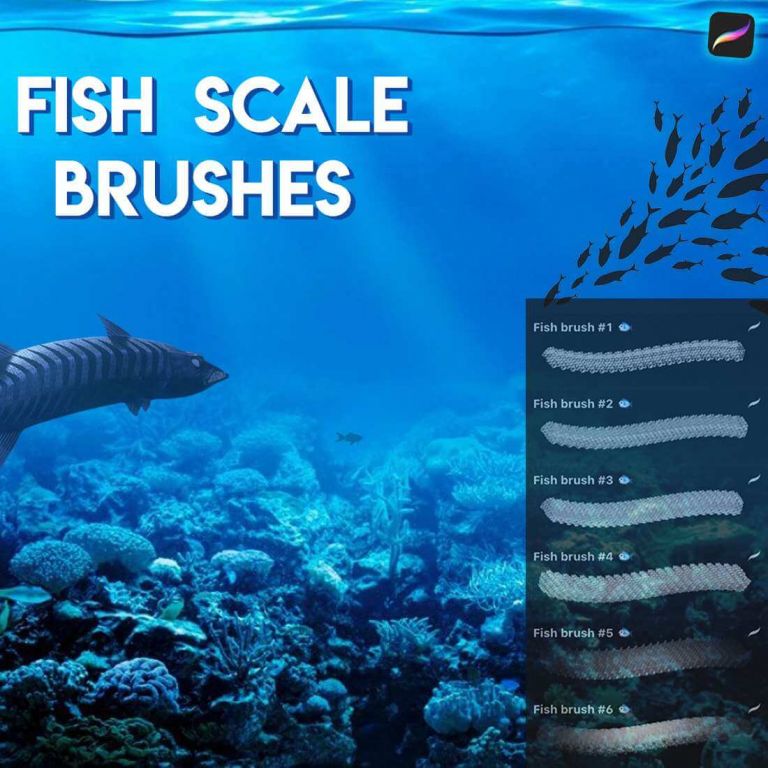 Free Fish Scale Brushes - Free Brushes for Procreate