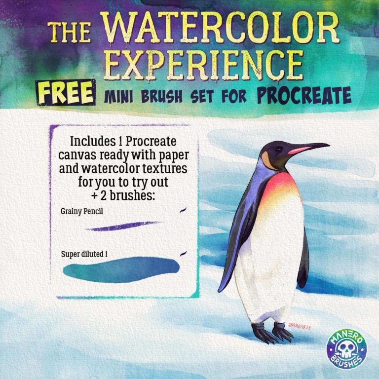 FREE Watercolor Brushes for Procreate - Free Brushes for Procreate