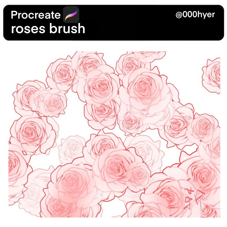 Roses manga brushes - Free Brushes for Procreate