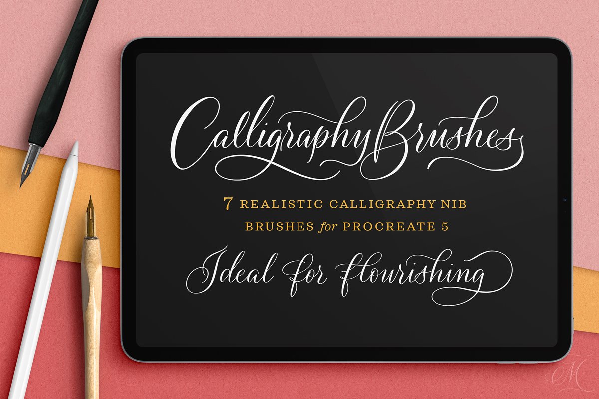 [Paid] Calligraphy Nibs Procreate Brush Set - Free Brushes for Procreate