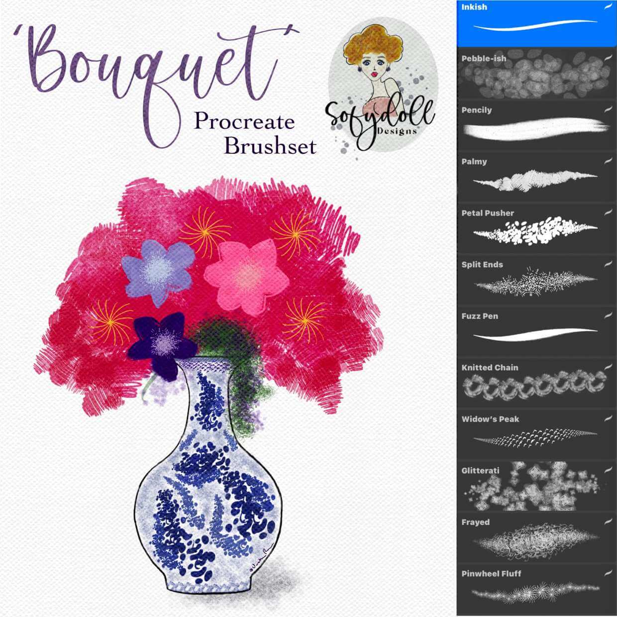 New FREE ‘Bouquet’ Brushset! - Free Brushes for Procreate