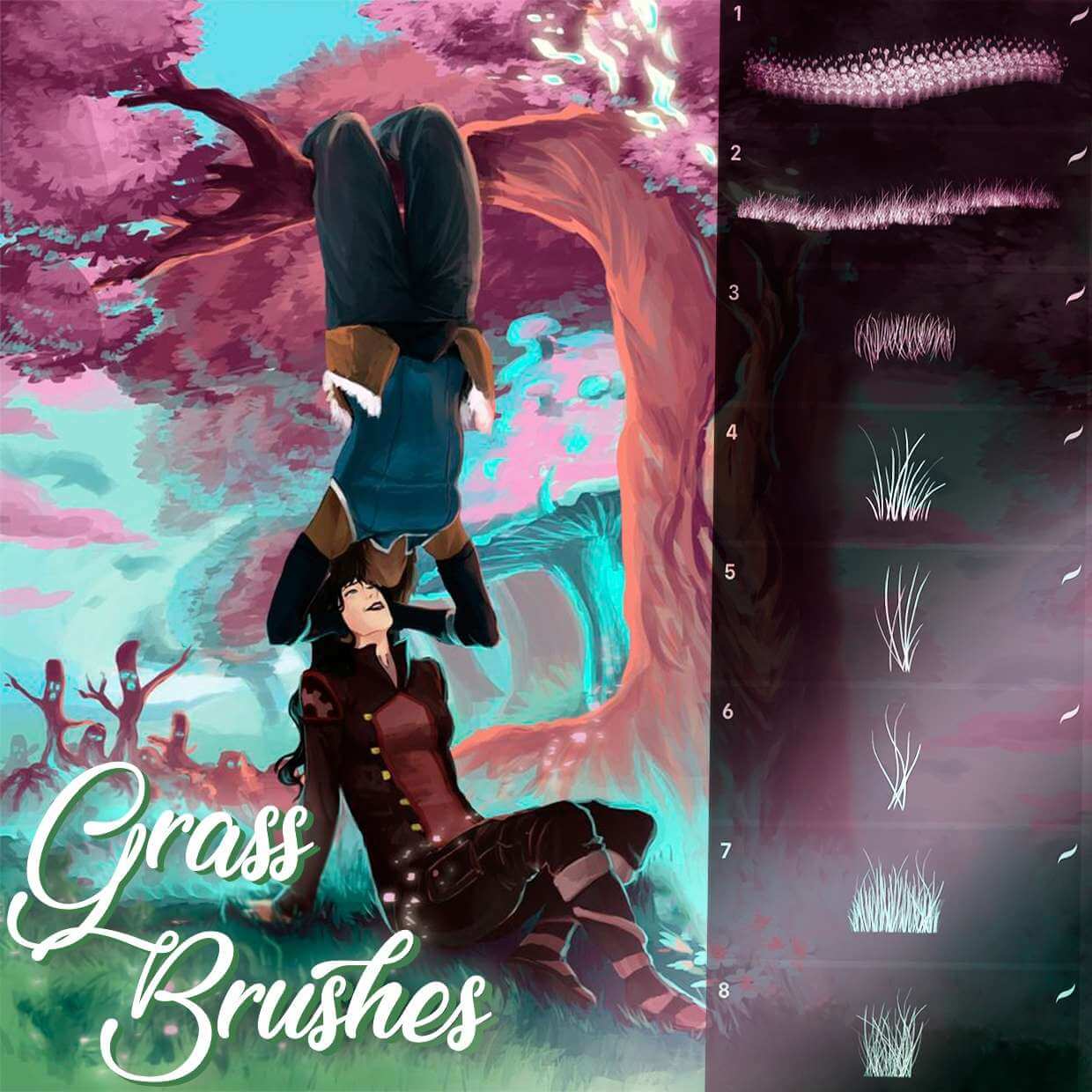 Grass Brushes (Free) - Free Brushes for Procreate
