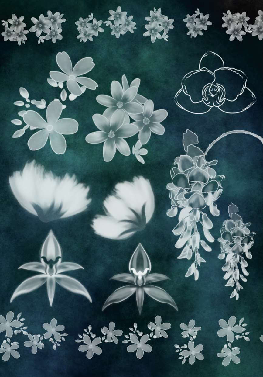 Free Flower Stamp Brushes - Free Brushes for Procreate