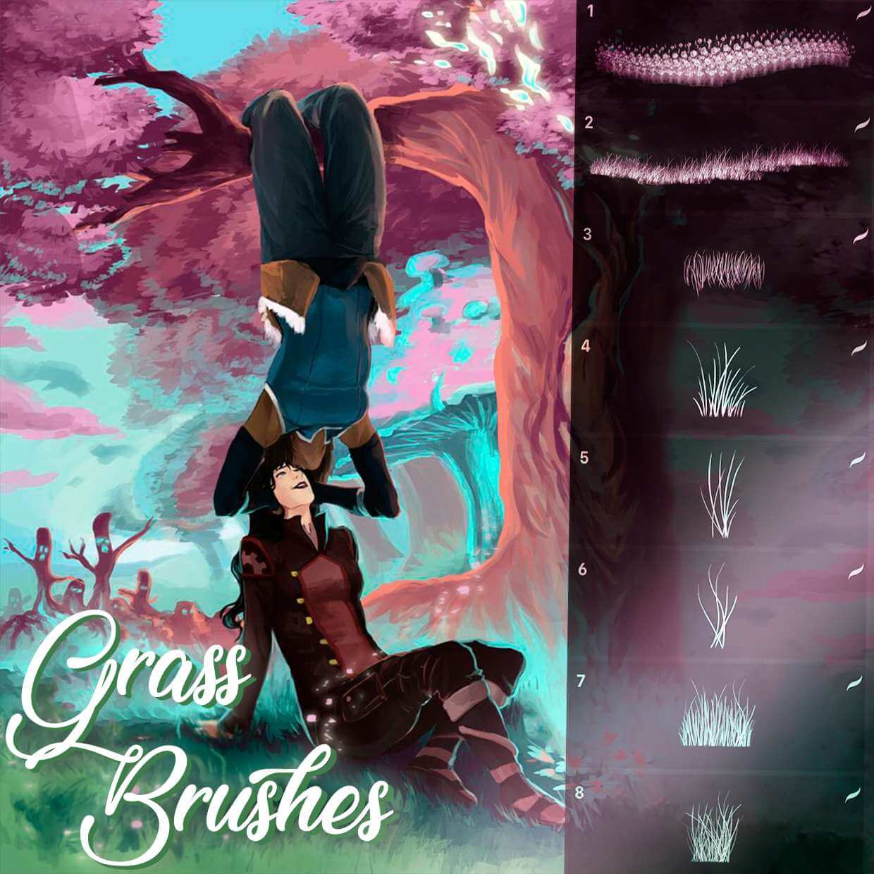 Grass Brushes (Free) - Free Brushes for Procreate
