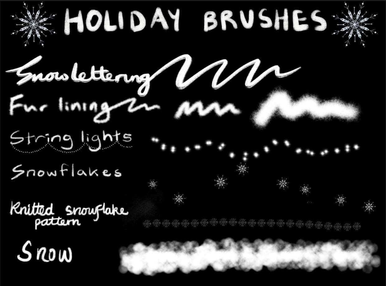 Holiday Brushset - Free Brushes for Procreate