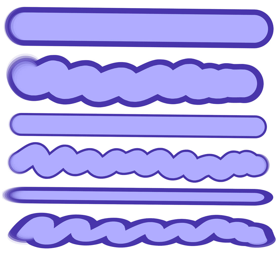 8 Outline Dual Colour Brushes for Procreate - Free Brushes for Procreate