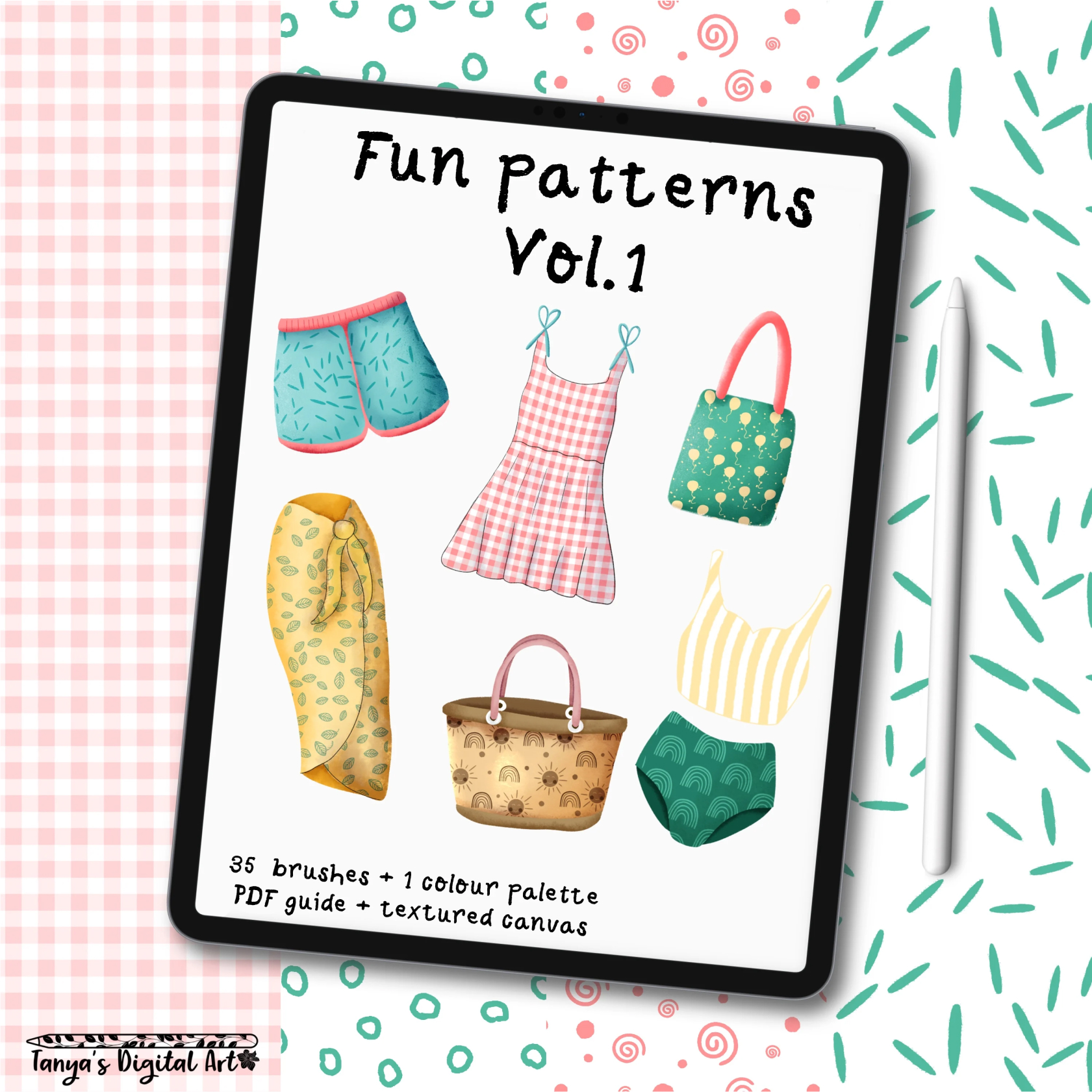 Tanya’s fun patterns Vol 1 - Free Brushes for Procreate