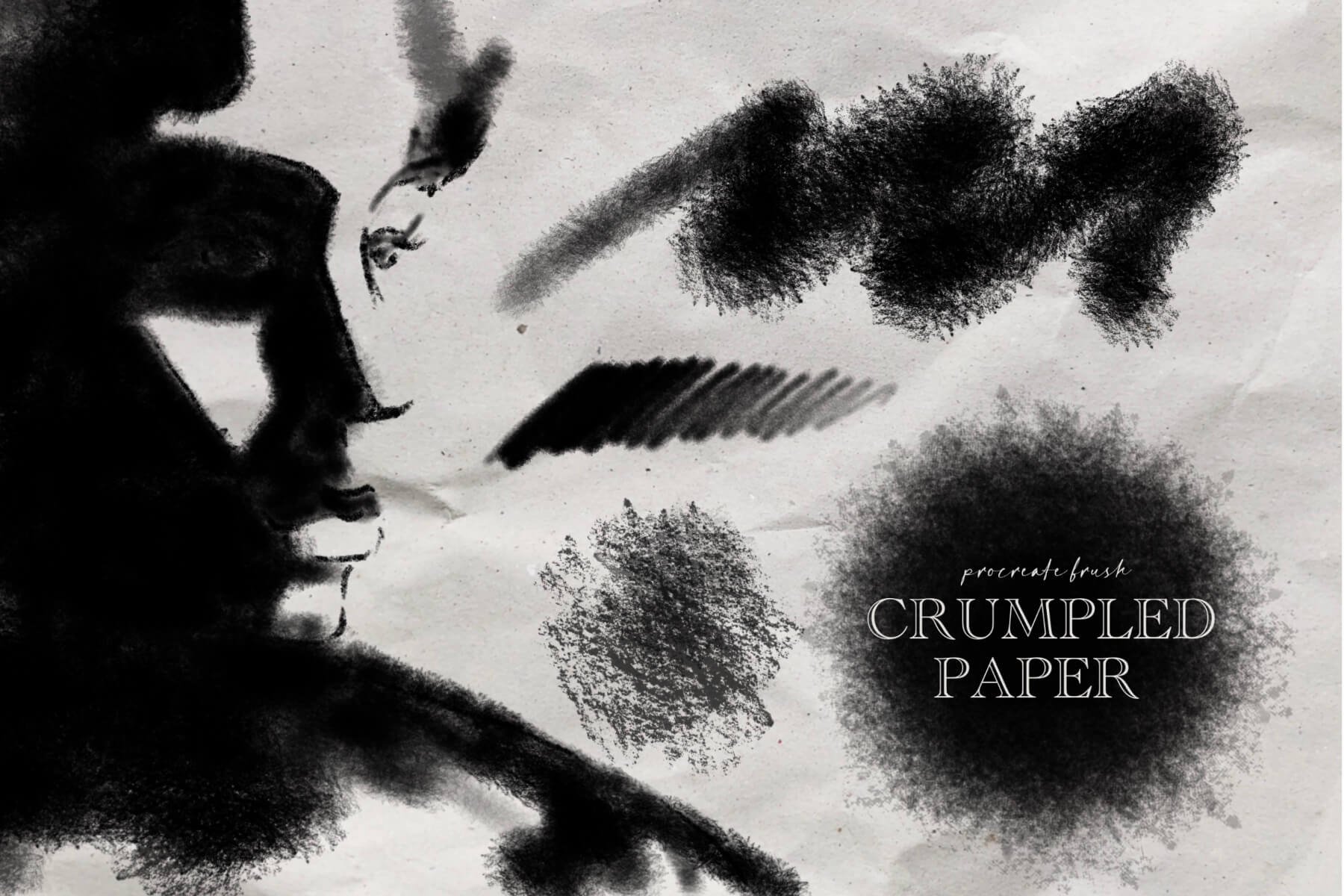 Crumpled Paper procreate brush FREE - Free Brushes for Procreate