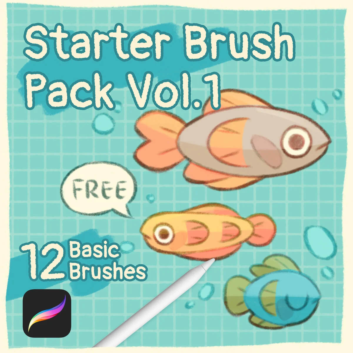 Starter Brush Pack FREE Procreate brushes - Free Brushes for Procreate