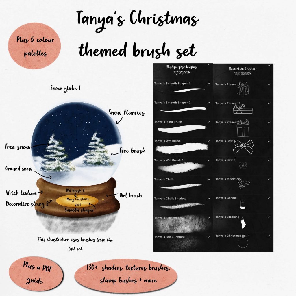 Tanya’s Christmas brush set for Procreate - Free sample - Free Brushes ...
