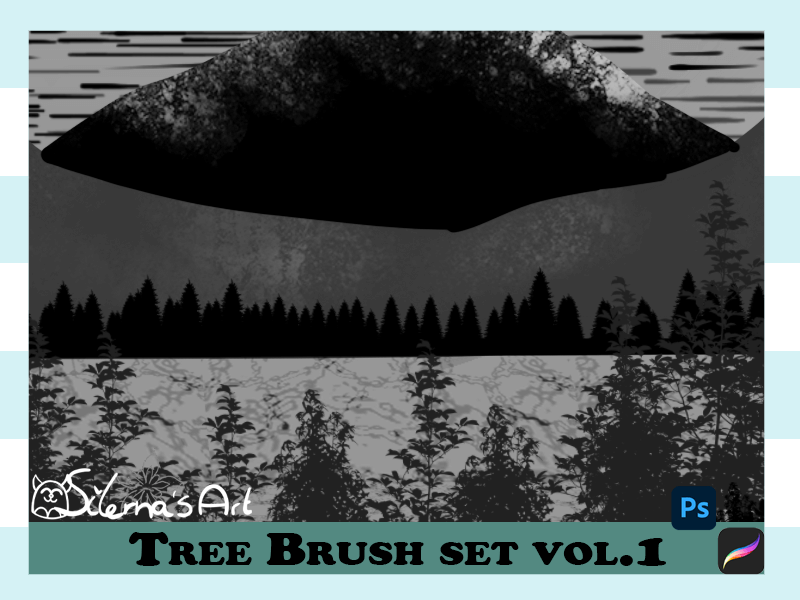 Tree set vol.1 - Free Brushes for Procreate