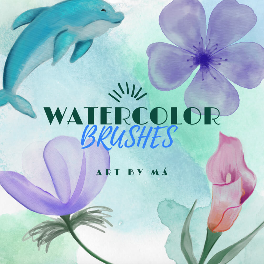 Watercolor Brushes for Procreate - Free Brushes for Procreate