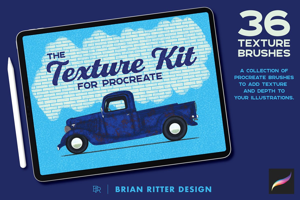 [Paid] Texture Kit for Procreate - Free Brushes for Procreate